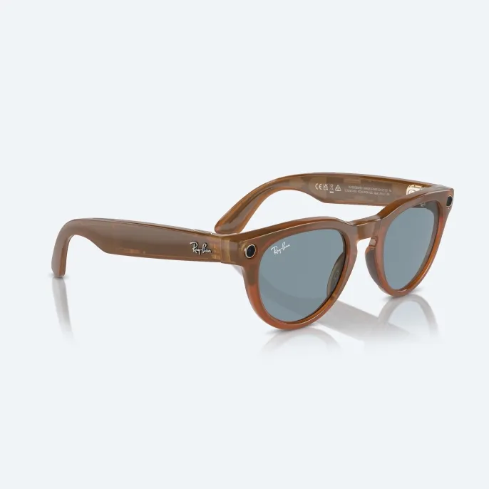 Умные очки Ray Ban Headliner (2-е поколение) Shiny Caramel Transparent/Teal Blue